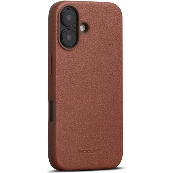 Woolnut MagSafe kožený kryt iPhone 16 Plus hnedý - Puzdra - Hlavný obrázok