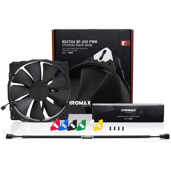 Noctua NF-A20 PWM chromax.black.swap - Ventilátory pre PC - Obrázok X2D3000O01