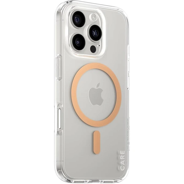PanzerGlass® CARE kryt Apple iPhone 16 Pro MagSafe Urban Combat číry/broskyňový - Puzdra - Hlavný obrázok