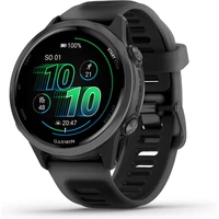 Garmin Forerunner 570 42 mm tmavo šedá hliníková luneta s čiernym polopriehľadným remienkom - Inteligentné hodinky