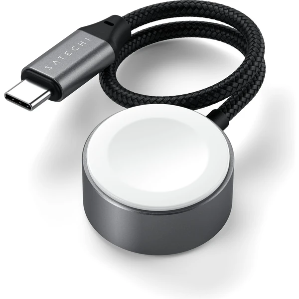 Satechi USB-C magnetický napájací kábel pre Apple Watch 5W 0,2m vesmírne šedý - Káble a redukcie - Obrázok X2MD000N01