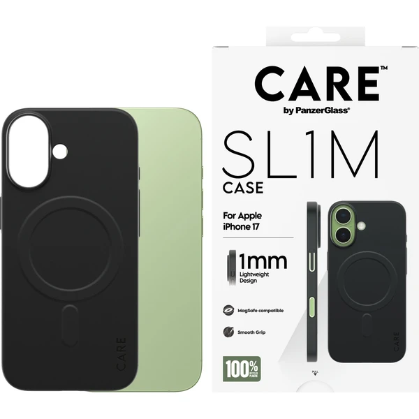 PanzerGlass® CARE SL1M (1mm) MagSafe kryt Apple iPhone 17 čierny - Puzdra - Obrázok X2XL000K01