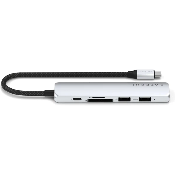 Satechi 6v1 USB-C Slim viacportový adaptér strieborný - USB huby - Obrázok X3UB000P01