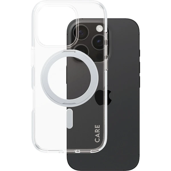 PanzerGlass® CARE kryt Apple iPhone 16 Pro MagSafe KickStand číry/sivý - Puzdra - Obrázok X408000P01
