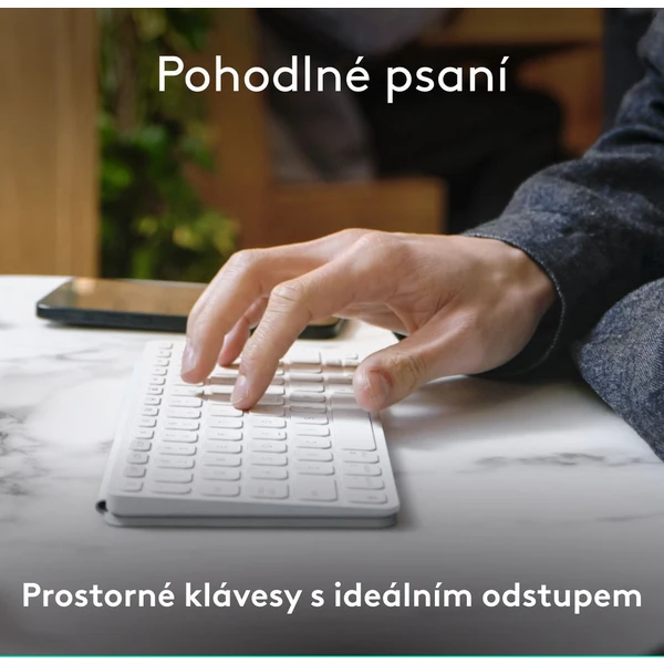 Logitech Keys to go 2 bezdrôtová US klávesnica šedá - Klávesnice - Obrázok X445000J01