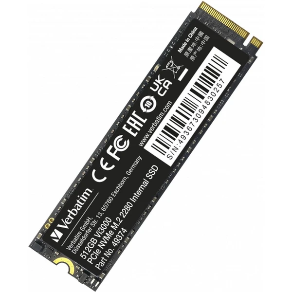 VERBATIM SSD Vi3000 Internal PCIe NVMe M.2 SSD 512GB - SSD - Obrázok X463000O01