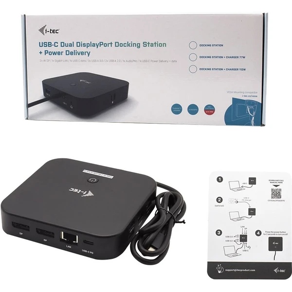 i-tec USB-C Dual Display Docking Station with Power Delivery 100 W - Dokovacie stanice - Obrázok X49B000501