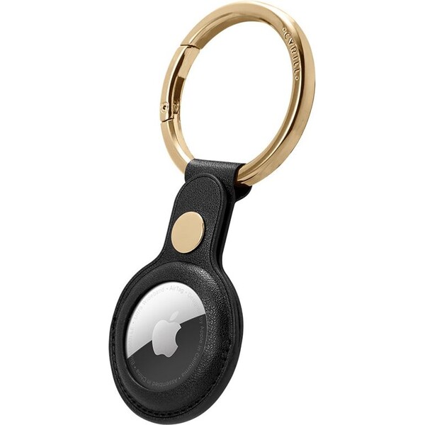 Spigen Cyrill Basic Leather púzdro na Apple AirTag čierny