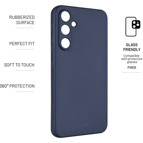 FIXED Story silikónový kryt Samsung Galaxy A55 5G modrý - Puzdra - Obrázok X4M2000O01