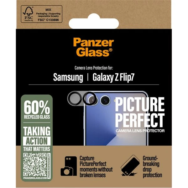 PanzerGlass® Camera Protector sklo Samsung Galaxy Z Flip7 - Ochranné fólie a sklo - Obrázok X4SE000K01