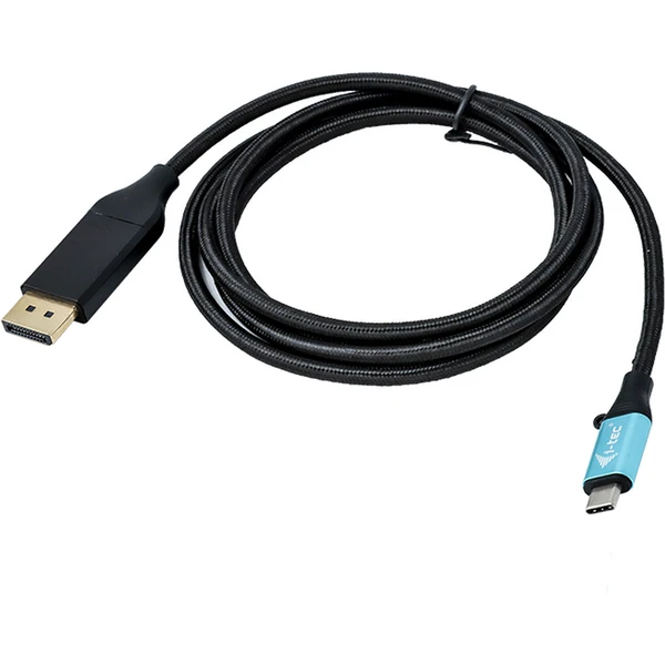 i-tec USB-C/DisplayPort kábel 4K 1,5m čierny - Káble a redukcie - Obrázok X4VV000501