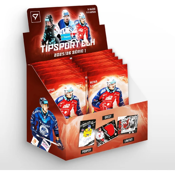 Hokejové karty SportZoo Tipsport ELH 2025/26 1. séria Retail balíček - Hokejové karty - Obrázok X4YM000K01