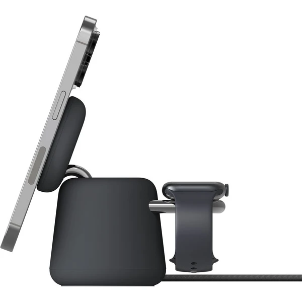 Belkin BOOST CHARGE™ PRE Qi2 15W 2v1 Nabíjací MagSafe stojanček pre iPhone/Apple Watch/AirPods tmavo - Nabíjačky - Obrázok X4ZM000K01