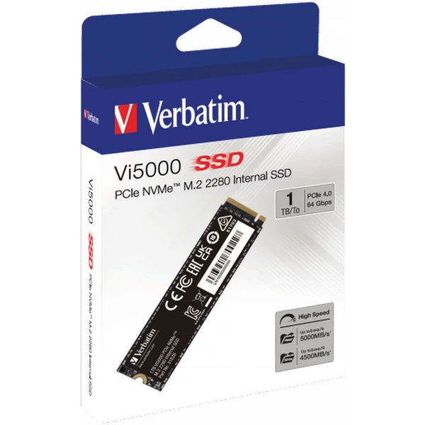VERBATIM SSD Vi5000 Internal PCIe NVMe M.2 SSD 1TB - SSD - Obrázok X563000O01