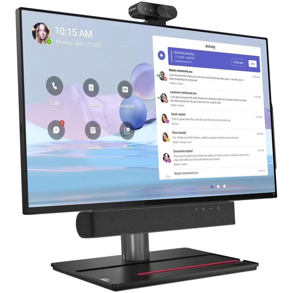 Lenovo ThinkSmart View Plus čierny - All-in-one - Obrázok X598000601