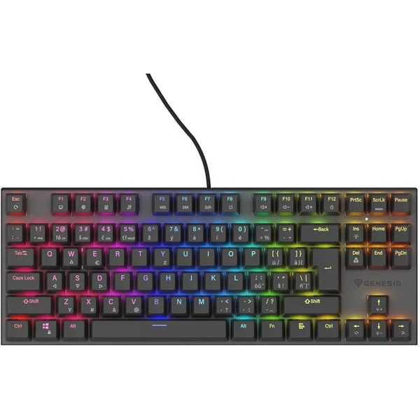 Genesis THOR 303 TKL Outemu Peach silent mechanická klávesnica CZ/SK čierna - Klávesnice - Hlavný obrázok