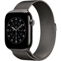 Apple Watch 49/46/45/44mm bridlicovo šedý milánsky ťah S/M - Remienky