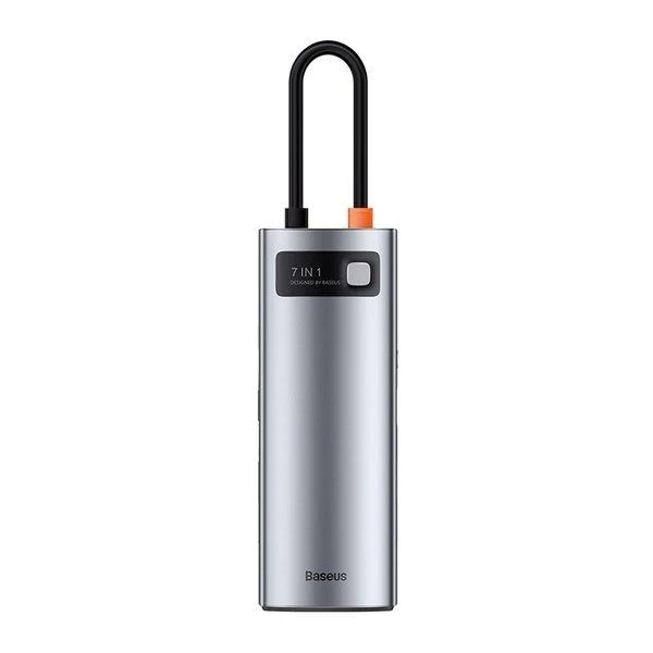 Baseus Metal Gleam Series 7v1 HUB Type-C sivý - USB huby - Hlavný obrázok