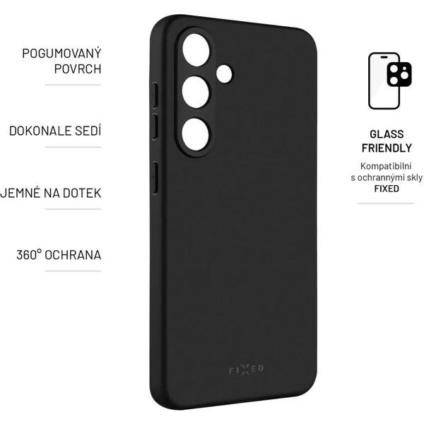 FIXED Story silikónový kryt Samsung Galaxy S24 čierny - Puzdra - Obrázok X761000K01