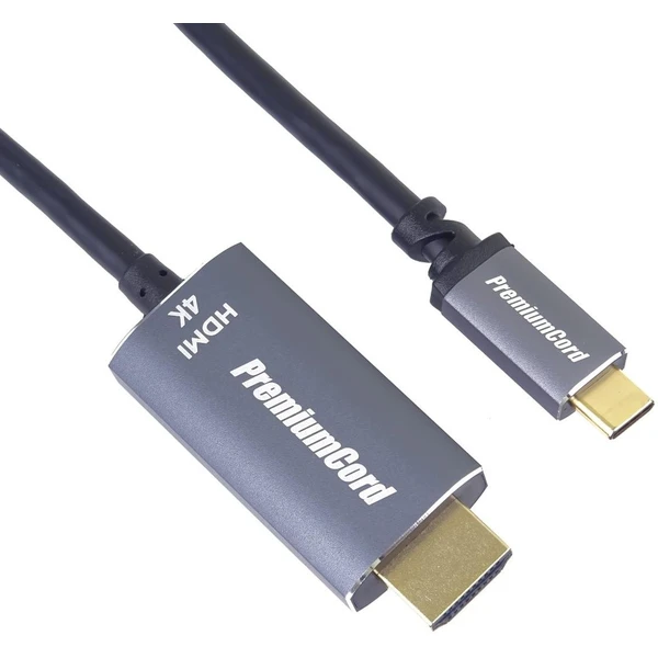 PremiumCord USB-C/HDMI kábel 4K 1,8m čierny - Káble a redukcie - Hlavný obrázok