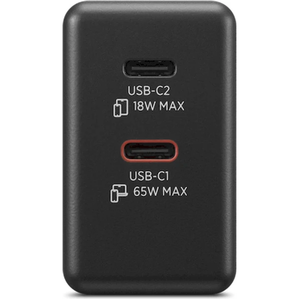 Lenovo Dual USB-C 65W GaN nabíjací adaptér čierny - Nabíjačky - Obrázok X7BM000K01