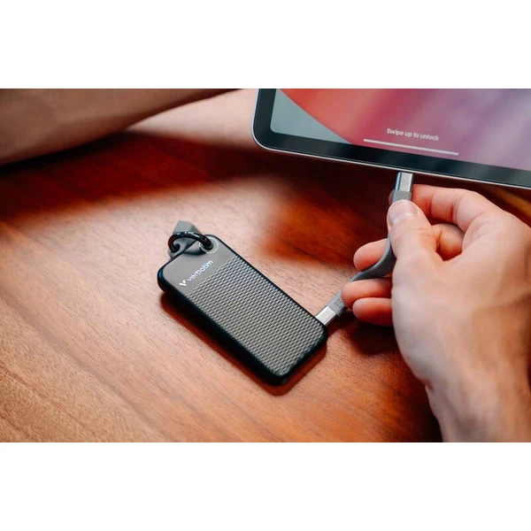 Verbatim Pocket SSD 1TB USB-C čierna/šedá - SSD - Obrázok X7JD000P01