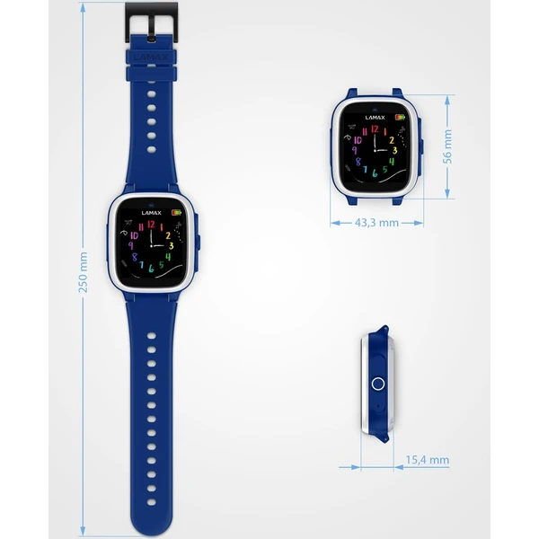 LAMAX WatchY4 Play detské hodinky modré - Inteligentné hodinky - Obrázok X829000P01