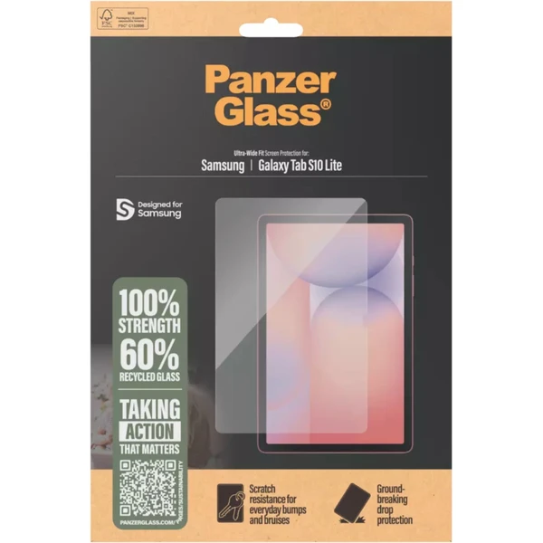 PanzerGlass® Ultra-Wide Fit sklo Samsung Galaxy Tab S10 Lite číre - Ochranné fólie a sklo - Obrázok X8OI000K01