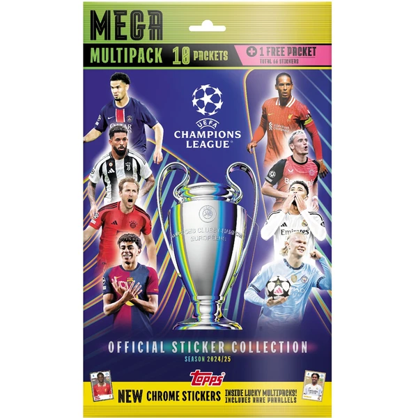 Futbalové samolepky Topps Champions League 2025 Mega Multipack - Futbalové karty - Hlavný obrázok