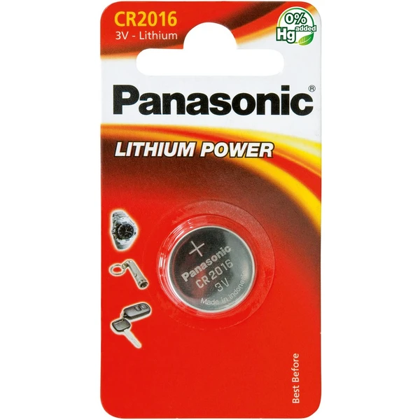 Panasonic CR2016 (gombíková) lítiová batéria (1ks) - Batérie - Hlavný obrázok