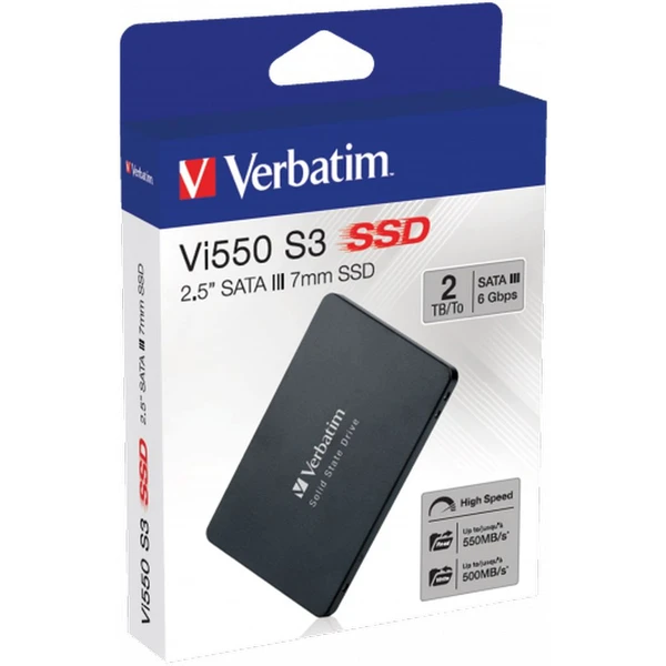 VERBATIM SSD Vi550 S3 2TB SATA III, 2.5” - SSD - Obrázok X963000O01