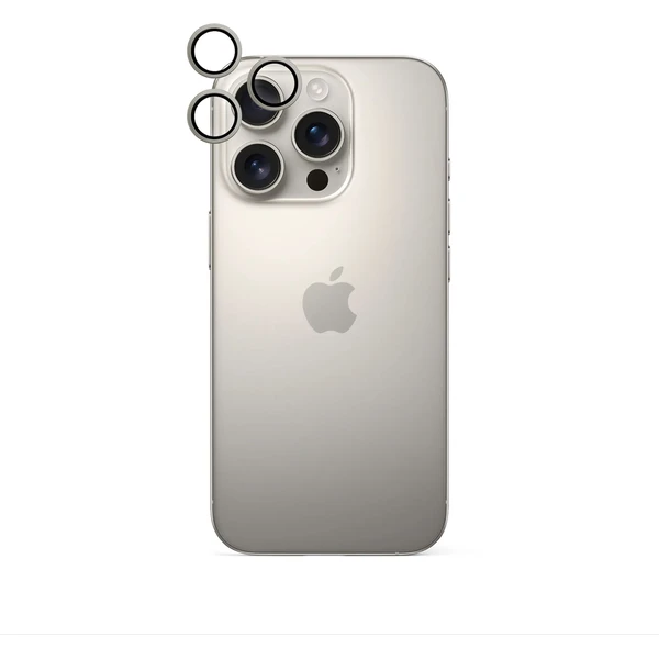 iWant ochrana šošoviek na kameru Apple iPhone 16 Pro/16 Pro Max prírodný titán - Ochranné fólie a sklo - Obrázok X9C9000K01