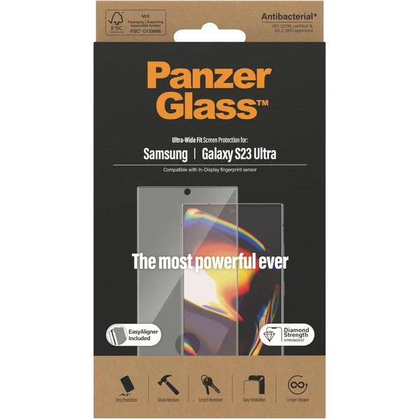 PanzerGlass Premium 3D Samsung Galaxy S23 Ultra (FingerPrint ready) s inštalačným rámčekom - Ochranné fólie a sklo - Obrázok X9S1G00101