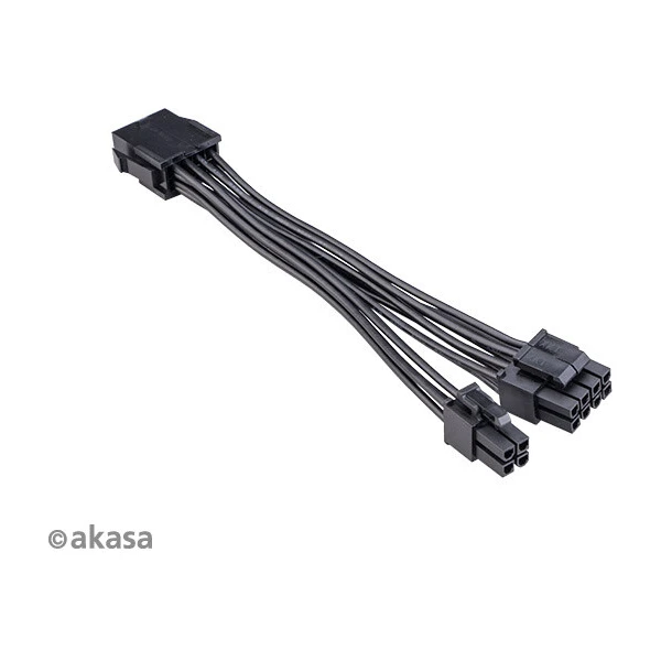 Akasa napájacia redukcia 8-pin na 8+4-pin, 15cm, čierny - Káble a redukcie - Obrázok XA4X600301