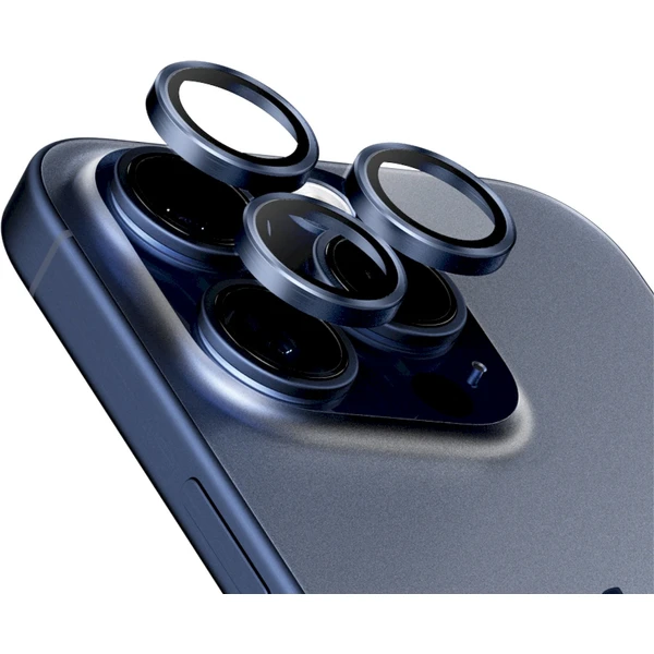 PanzerGlass HoOps ochranné krúžky Apple iPhone 16 Pro/16 Pro Max/15 Pro/15 Pro Max - modrý titán - Ochranné fólie a sklo - Hlavný obrázok