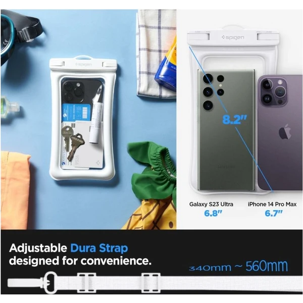 Spigen Aqua Shield Floating vodeodolné púzdro A610 2 Pack biele - Puzdra - Obrázok XAF3000701