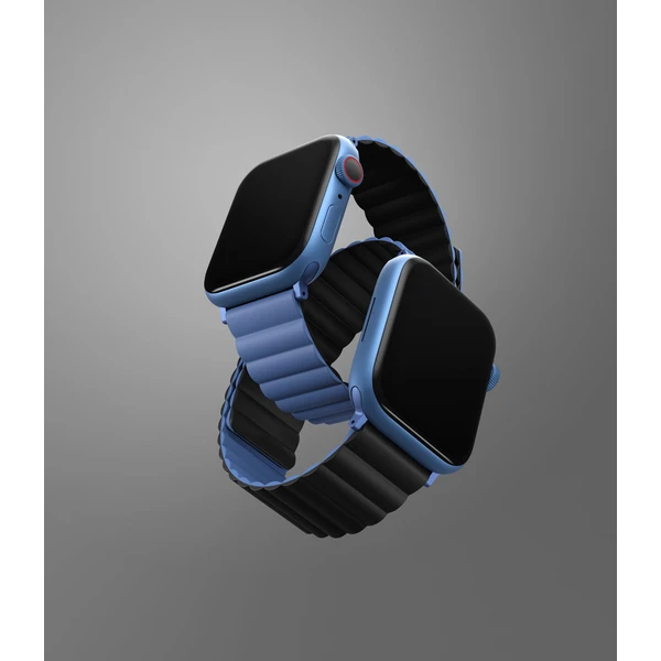 UNIQ Revix obojstranný remienok pre Apple Watch 49/46/45/44/42mm Caspian (modrý/čierny) - Remienky - Obrázok XAHMF00101