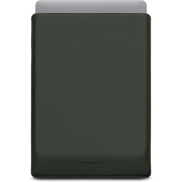 E-shop Woolnut Coated PU Sleeve púzdro pre 16" MacBook Pro tmavo zelené