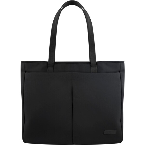 UNIQ HAVA RPET FABRIC TOTE BAG (UP TO 14") - MIDNIGHT BLACK (MIDNIGHT BLACK)