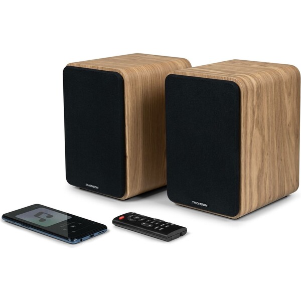 Thomson WS602DUO aktívny stereo HiFi reproduktory s BT hnedé