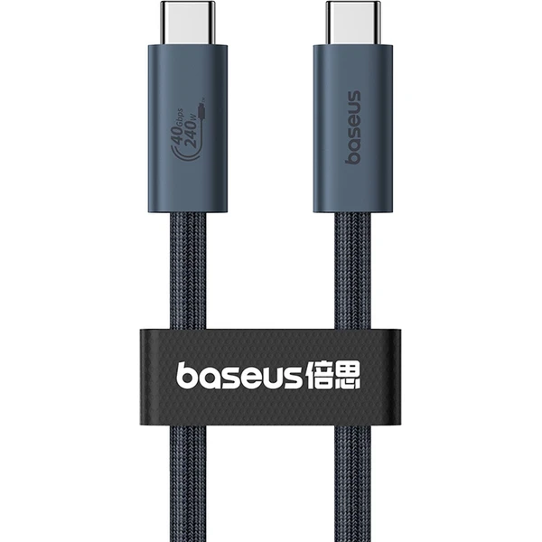 Dátový kábel Baseus Flash USB-C/USB-C 1m 240W čierny - Káble - Obrázok XCGE000L01