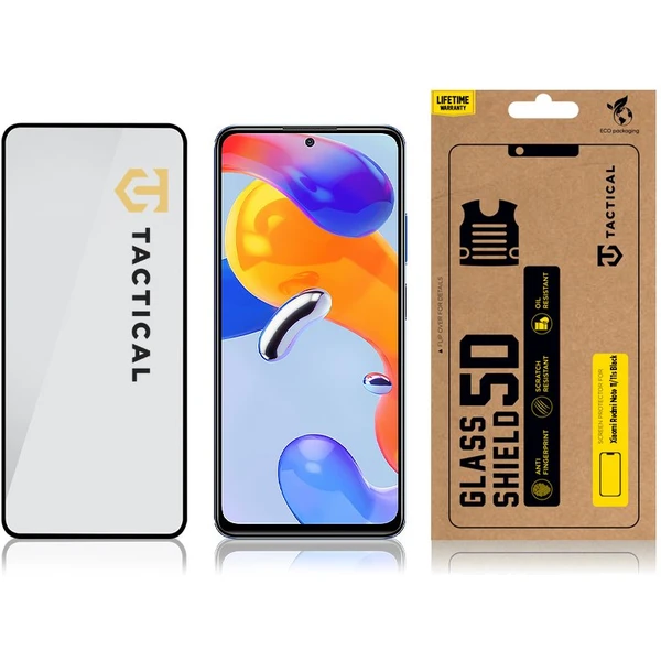 Tactical Glass Shield 5D sklo pre Xiaomi Redmi Note 11/11s čierne - Ochranné fólie a sklo - Obrázok XDAN100501