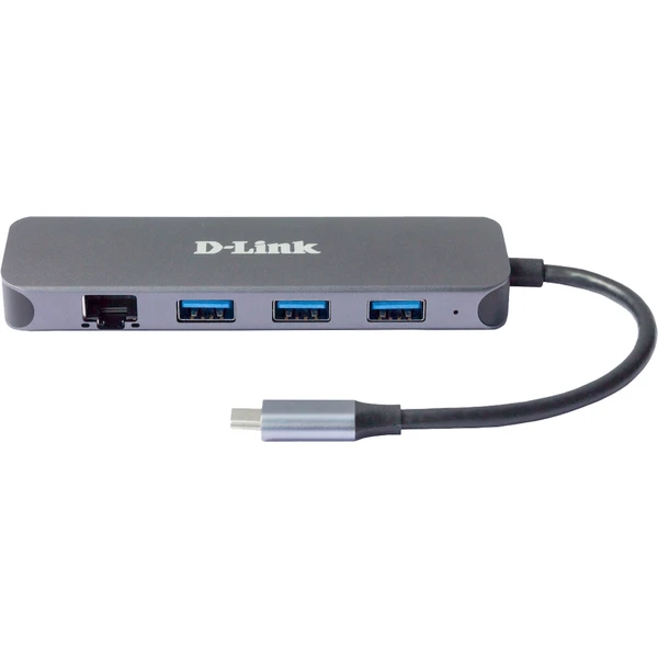 D-Link 5v1 USB-C Hub PD 60W antracitový - USB huby - Obrázok XDLK000K01
