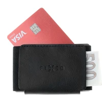 FIXED Tiny Wallet Kožená peňaženka z pravej talianskej kože Torcello čierna - Peňaženky