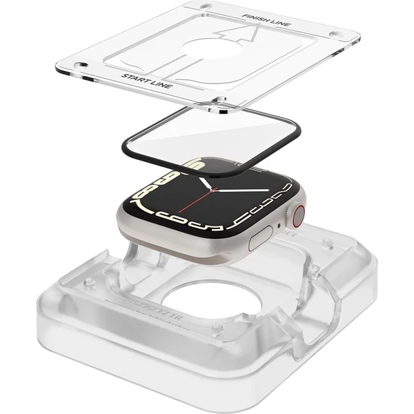 Spigen ProFlex EZ Fit 2 Pack sklo Apple Watch 9/8/7 (41mm) - Ochranné fólie a sklo - Obrázok XF3W600301
