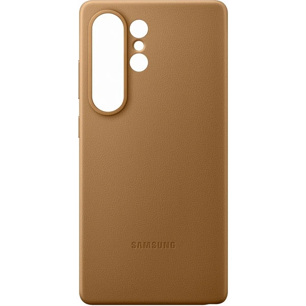 Samsung Kindsuit Case kryt z vegánskej kože Galaxy S25 Ultra zlatý - Puzdra - Obrázok XFCC000J01