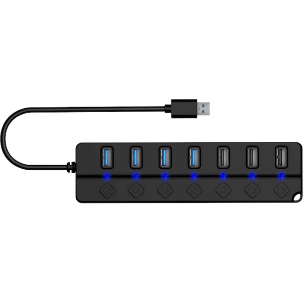 CONNECT IT Mighty Switch 2 USB-A húb čierny - USB huby - Obrázok XFTG000K01