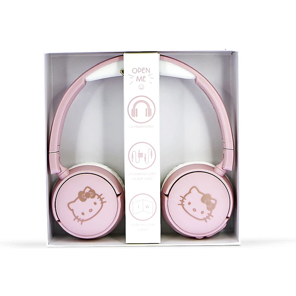 OTL bezdrôtové slúchadlá detské s motívom Hello Kitty ružová/biela - Slúchadlá - Obrázok XFTM100501