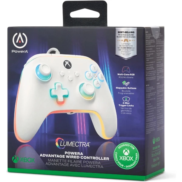 PowerA Advantage drôtový herný ovládač Lumectra biely (Xbox Series X|S) - Herné ovládače - Obrázok XGN6000O01
