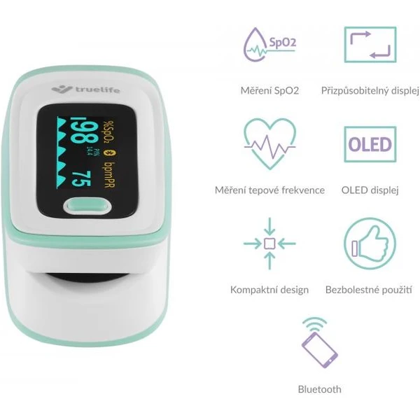 TrueLife Oximeter X5 BT – Pulzný oxymeter s Bluetooth - Senzory - Obrázok XGTG300401